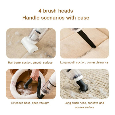Portable Pet Hair Vacuum Cleaner - Cordless and Powerful Suction