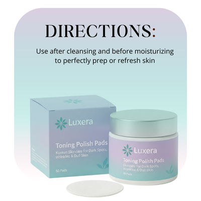 Luxera Toning Polish Pads – Korean Skincare for Dark Spots, Wrinkles & Dull Skin