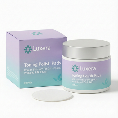 Luxera Toning Polish Pads – Korean Skincare for Dark Spots, Wrinkles & Dull Skin